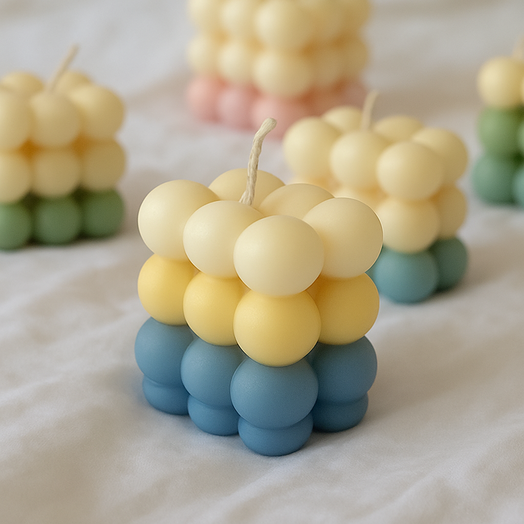 Apnatva Bubble Shape Wax Scented Decorative Candle, Set of 4